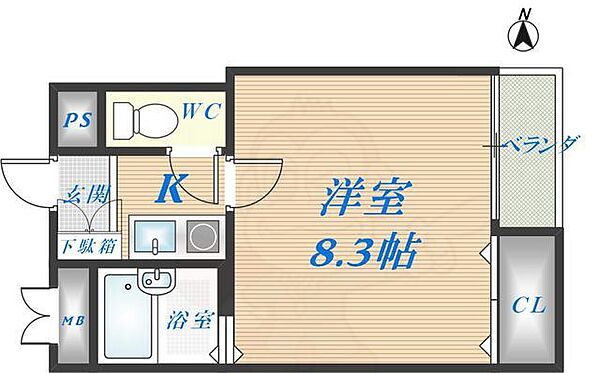 大阪府東大阪市菱屋西５丁目(賃貸マンション1K・4階・22.00㎡)の写真 その2