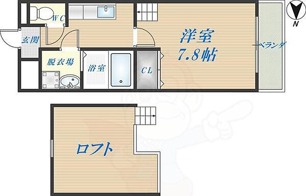 エスティーム2番館 ｜大阪府東大阪市御厨南２丁目(賃貸アパート1K・2階・24.07㎡)の写真 その2