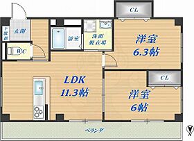 アクアデュオ  ｜ 大阪府東大阪市御厨中１丁目1番9号（賃貸マンション2LDK・4階・52.64㎡） その2