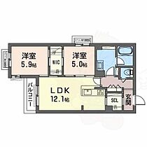 大阪府東大阪市宝持４丁目（賃貸アパート2LDK・3階・61.97㎡） その2