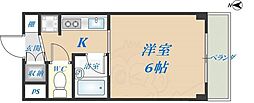 エルハウス 1Kの間取図画像