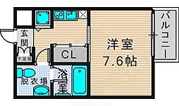 GROOVE城東 1Kの間取図画像