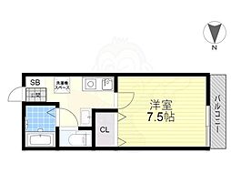 ヤシャール・Y 1Kの間取図画像