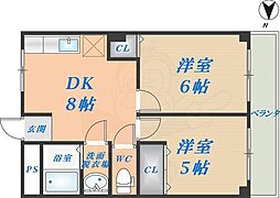 近鉄奈良線 河内小阪駅 徒歩4分 6階/-