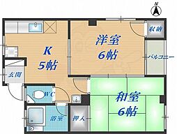 チェリー永和 2Kの間取図画像