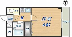 ハイム内海 1Kの間取図画像