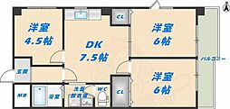 イシイハイツ 3DKの間取図画像