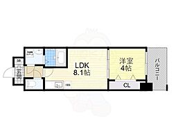 グランパシフィック今里innovation 1LDKの間取図画像