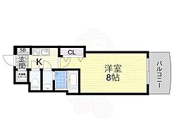 プラ・ディオ新深江 1Kの間取図画像