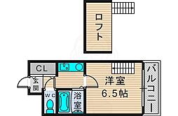 K.Y.S.マンション 1Kの間取図画像