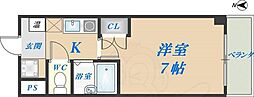 グランメール永和 1Kの間取図画像
