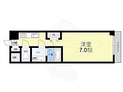 S-RESIDENCE高井田Central 1Kの間取図画像