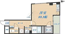 M'PLAZA布施弐番館 ワンルームの間取図画像