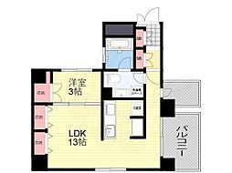 ラクメンビル 1LDKの間取図画像