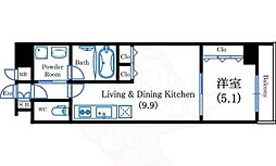 南堀江プライマリーワン 7階1DKの間取り