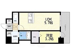 ミラージュパレス大阪ドームProsper 1LDKの間取図画像