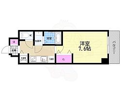 ミラージュパレス大阪ドームProsper 1Kの間取図画像