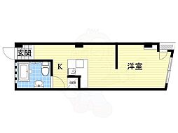 RE-001 ワンルームの間取図画像