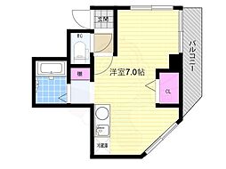 メゾン阿波座 ワンルームの間取図画像