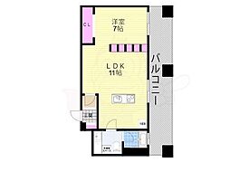 ラクメンビル ワンルームの間取図画像