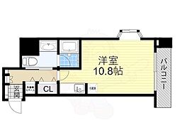 アスラン江戸堀 ワンルームの間取図画像