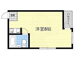 メゾン・ドアルベール ワンルームの間取図画像