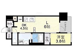 THEHIGHHORIE 1LDKの間取図画像