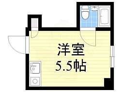堀江グリーンハイツ ワンルームの間取図画像