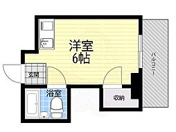 セリバ・九条 ワンルームの間取図画像