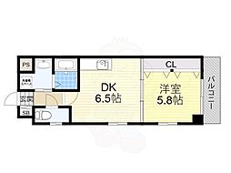 ビエラ江戸堀 1DKの間取図画像