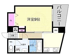 オンコート九条 ワンルームの間取図画像