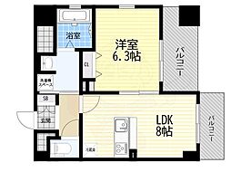 シティライフ本町西L'avenir 1LDKの間取図画像