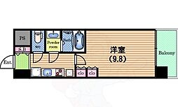 コンフォリア阿波座 1Kの間取図画像