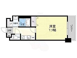 アスヴェル阿波座BLUEEARTH 1Kの間取図画像