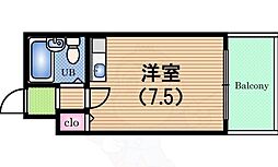 EPO長堀レジデンス2 ワンルームの間取図画像
