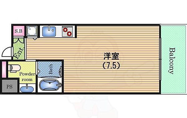 グランツ西大橋 ｜大阪府大阪市西区立売堀２丁目(賃貸マンション1R・2階・22.27㎡)の写真 その2