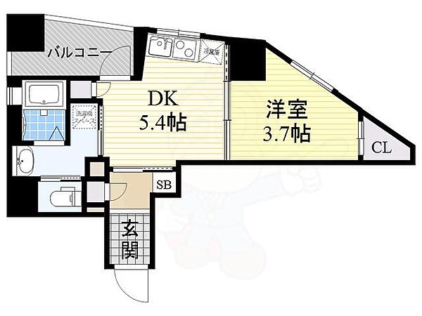 オリエンタル南堀江 ｜大阪府大阪市西区南堀江１丁目(賃貸マンション1DK・2階・25.31㎡)の写真 その2