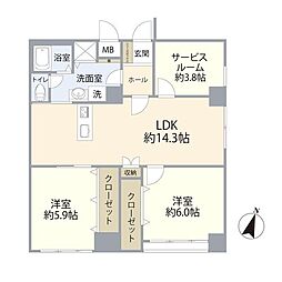 間取図画像 2SLDK