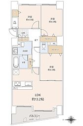 ダイアパレス中島公園第2 3LDKの間取図画像