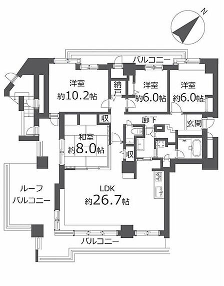 4LDK 間取り