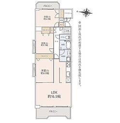 朝日プラザ円山公園 3LDKの間取図画像