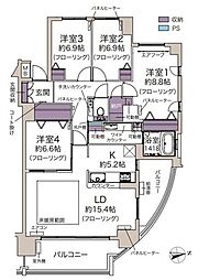 シティハウス澄川天神山 4LDKの間取図画像