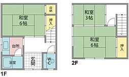 中嶋アパート 1階3Kの間取り
