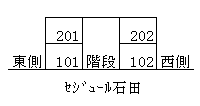 セジュール石田 201 ｜ 福井県越前市芝原5丁目15-46（賃貸マンション2LDK・2階・53.70㎡） その4