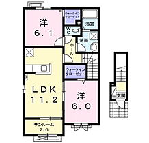 ルーチェ・パルコ　Ｂ 201 ｜ 福井県越前市瓜生町25－14－1（賃貸アパート2LDK・2階・61.96㎡） その2