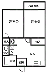 間取図画像 2DK