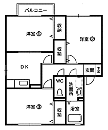 間取図画像 3DK