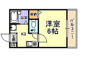 メイゾン芦屋川 201 ｜ 兵庫県芦屋市三条町（賃貸マンション1K・2階・20.11㎡） その2