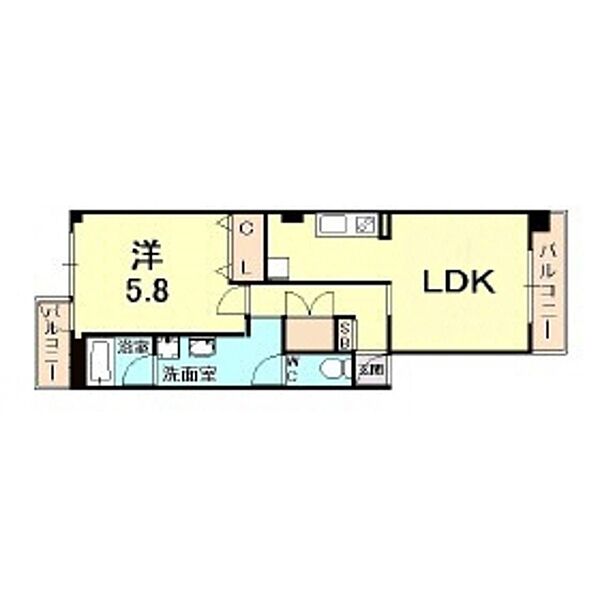 甲子園ロイヤルハイツ 402｜兵庫県西宮市瓦林町(賃貸マンション1LDK・4階・42.00㎡)の写真 その2