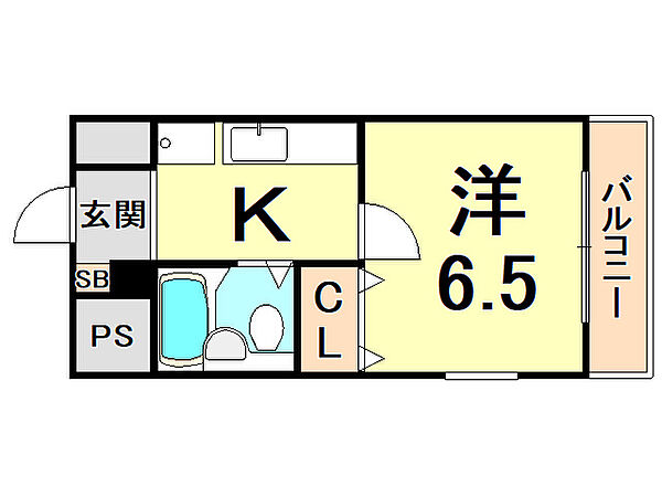 エレガント甲子園 202｜兵庫県西宮市甲子園口２丁目(賃貸マンション1K・3階・21.00㎡)の写真 その2